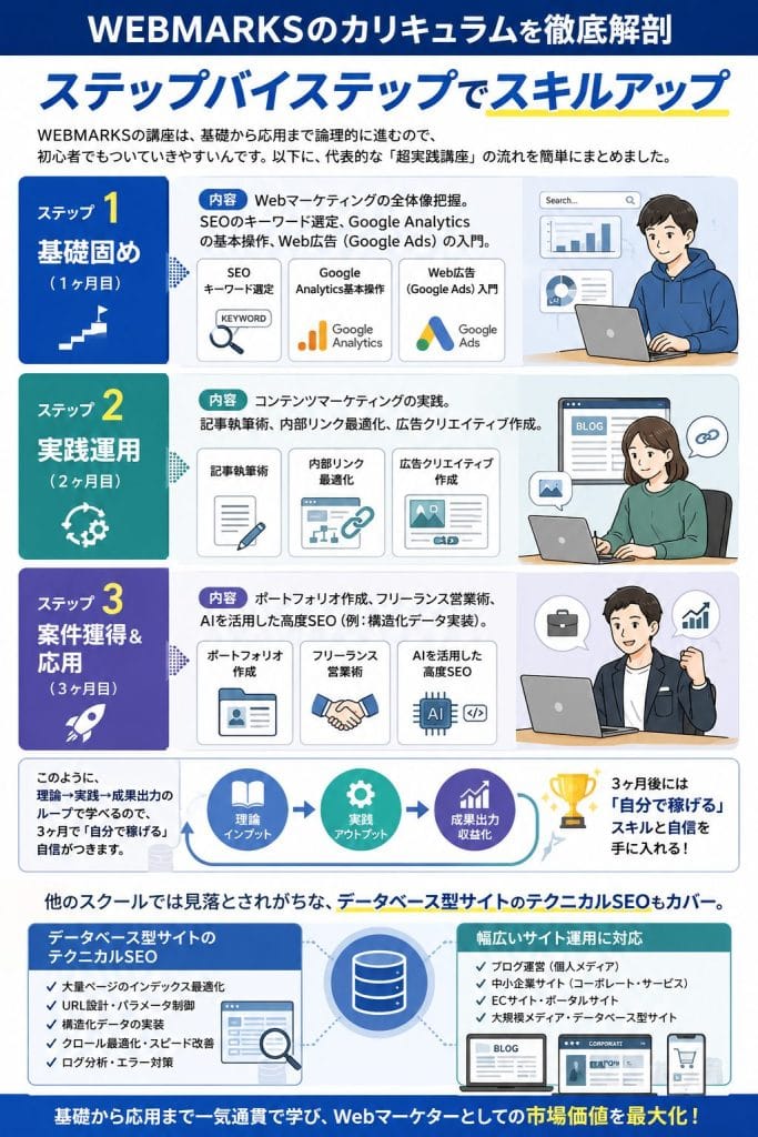 alt="WEBMARKSのカリキュラムを徹底解剖"