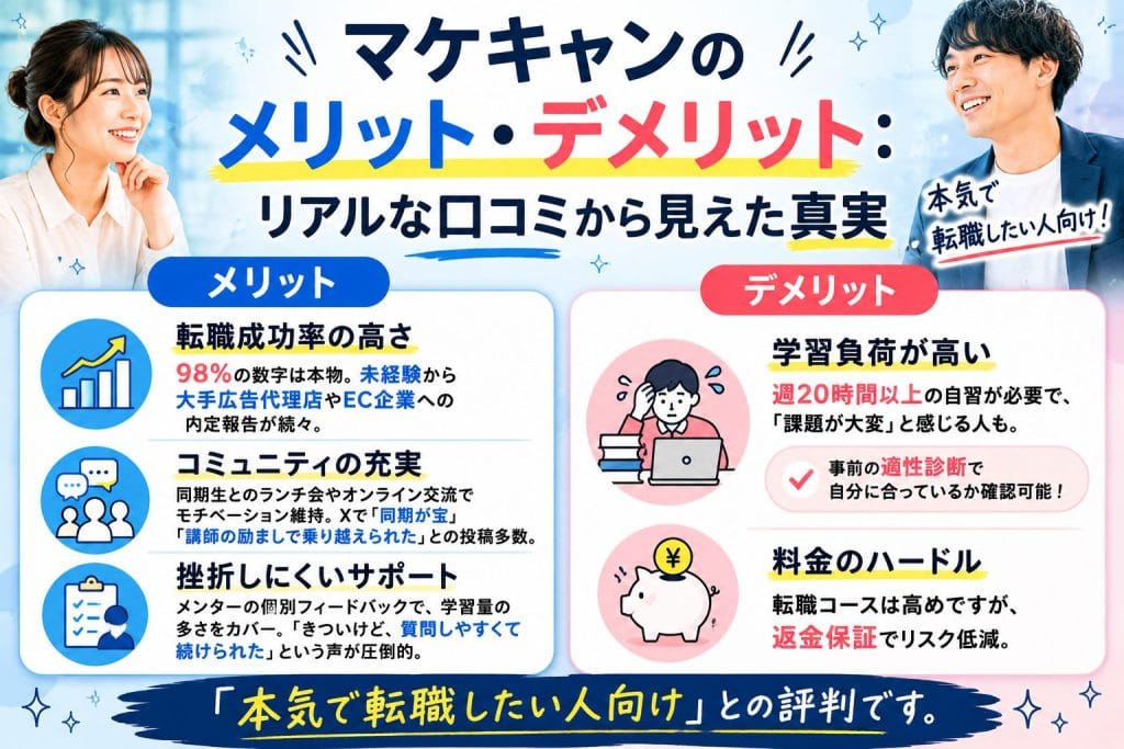 alt="マケキャンのメリット・デメリット：リアルな口コミから見えた真実"