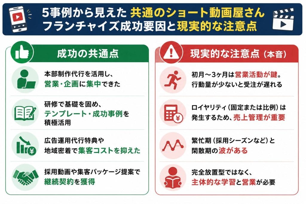 alt="5事例から見えた共通のショート動画屋さんフランチャイズ成功要因と現実的な注意点"