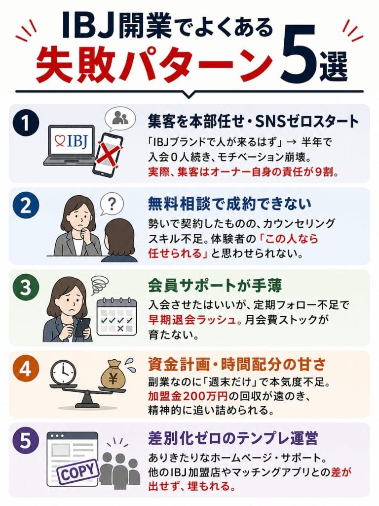 alt="IBJ結婚相談所開業でよくある失敗パターン5選"
