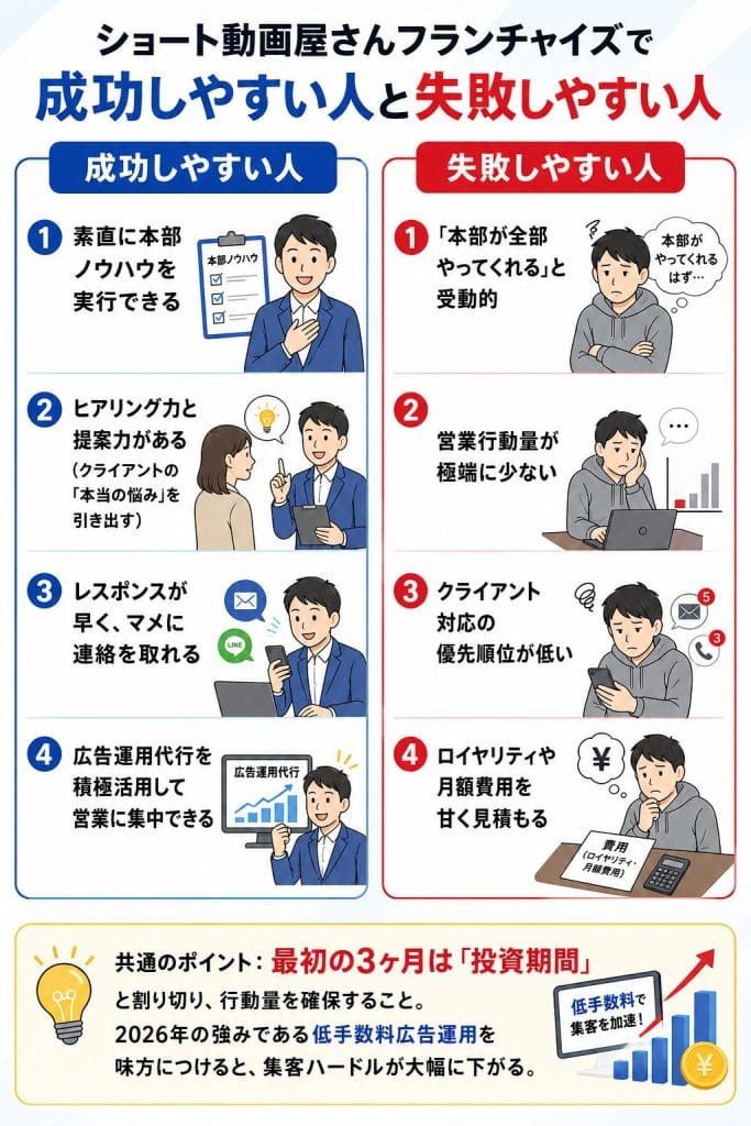 alt="ショート動画屋さんフランチャイズで成功しやすい人と失敗しやすい人"